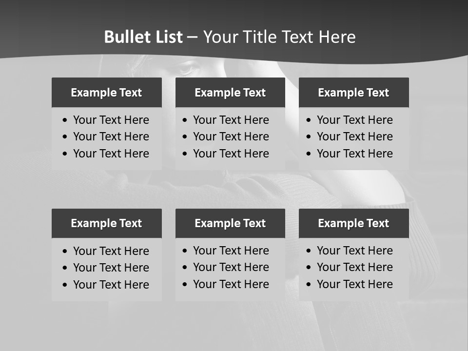 A Woman Sitting In Front Of A Brick Wall With Her Hands On Her Head PowerPoint Template