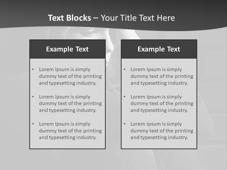 A Woman Sitting In Front Of A Brick Wall With Her Hands On Her Head PowerPoint Template