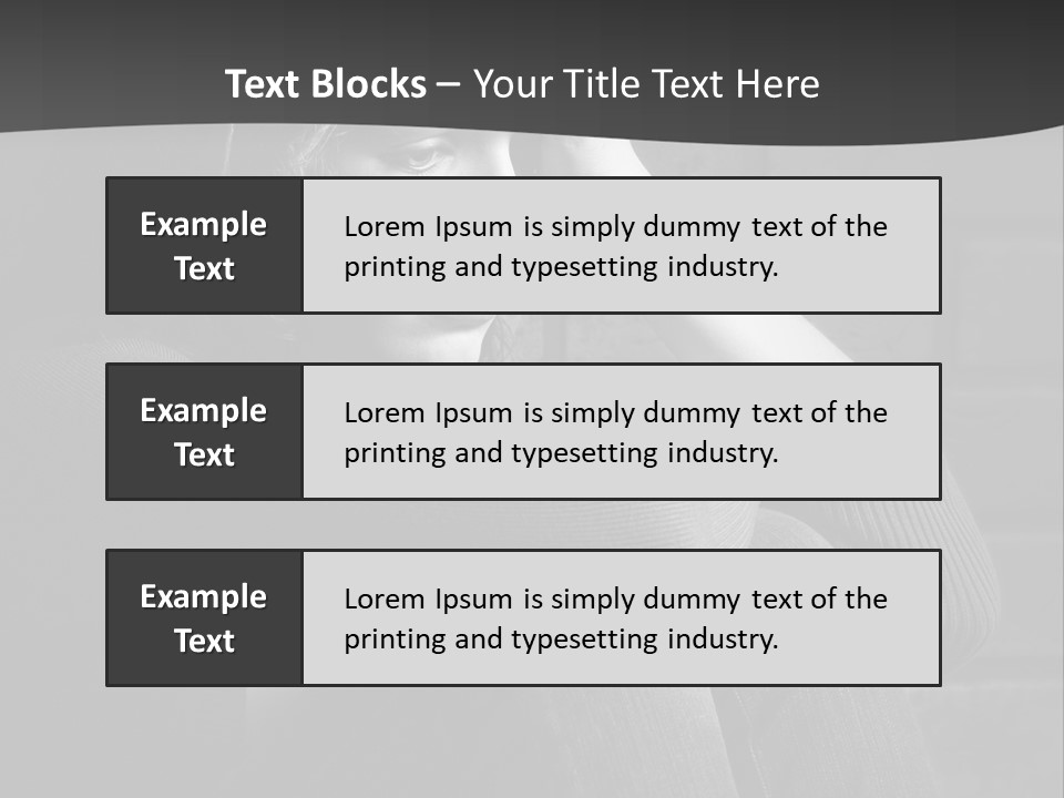 A Woman Sitting In Front Of A Brick Wall With Her Hands On Her Head PowerPoint Template