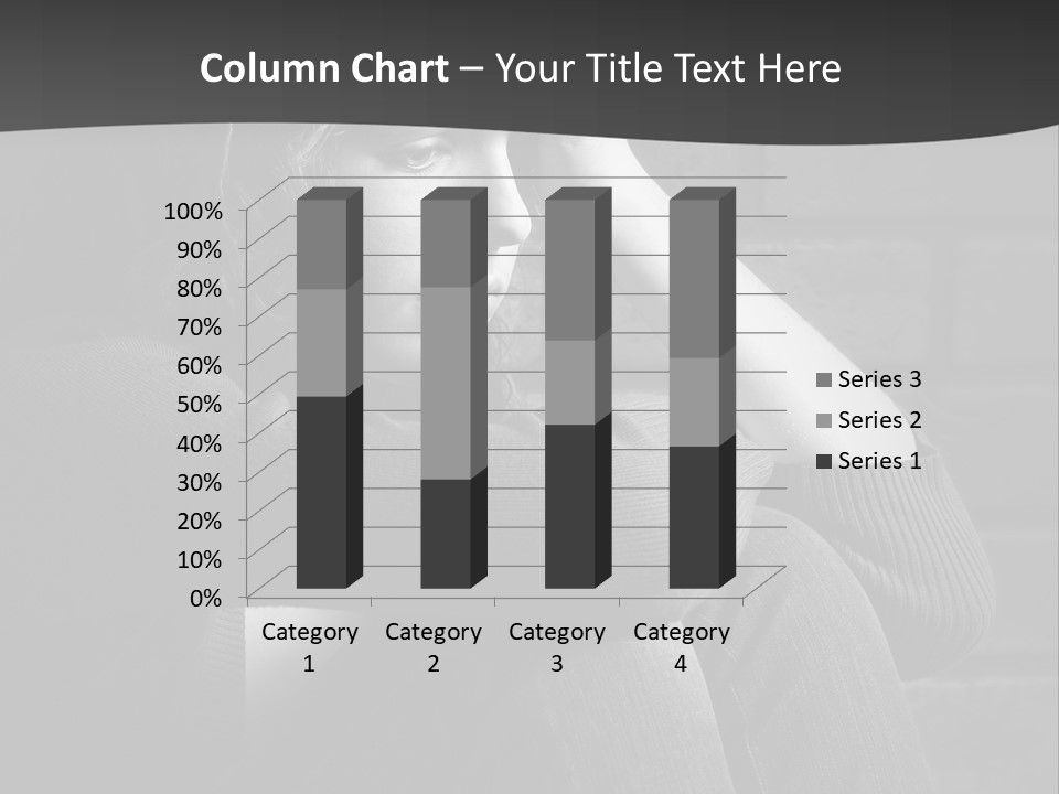 A Woman Sitting In Front Of A Brick Wall With Her Hands On Her Head PowerPoint Template