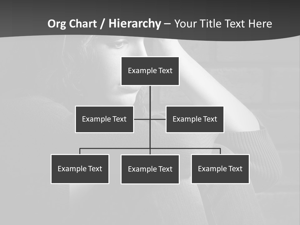 A Woman Sitting In Front Of A Brick Wall With Her Hands On Her Head PowerPoint Template