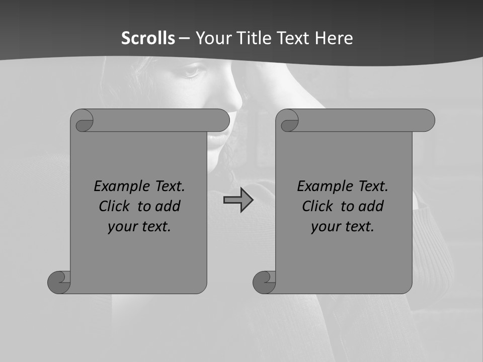 A Woman Sitting In Front Of A Brick Wall With Her Hands On Her Head PowerPoint Template