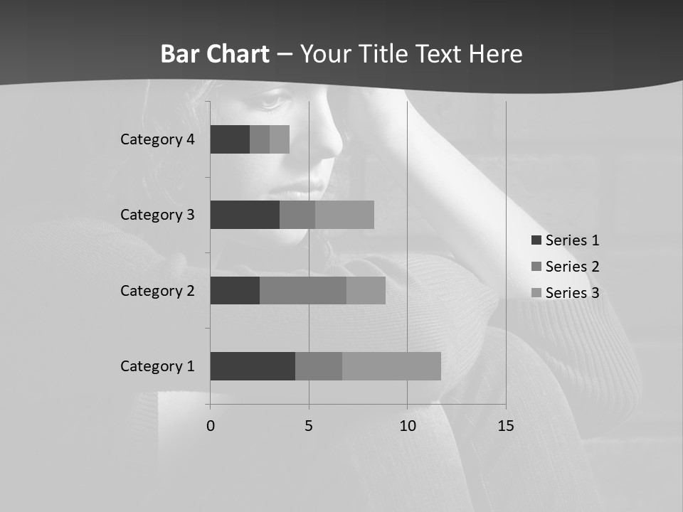 A Woman Sitting In Front Of A Brick Wall With Her Hands On Her Head PowerPoint Template