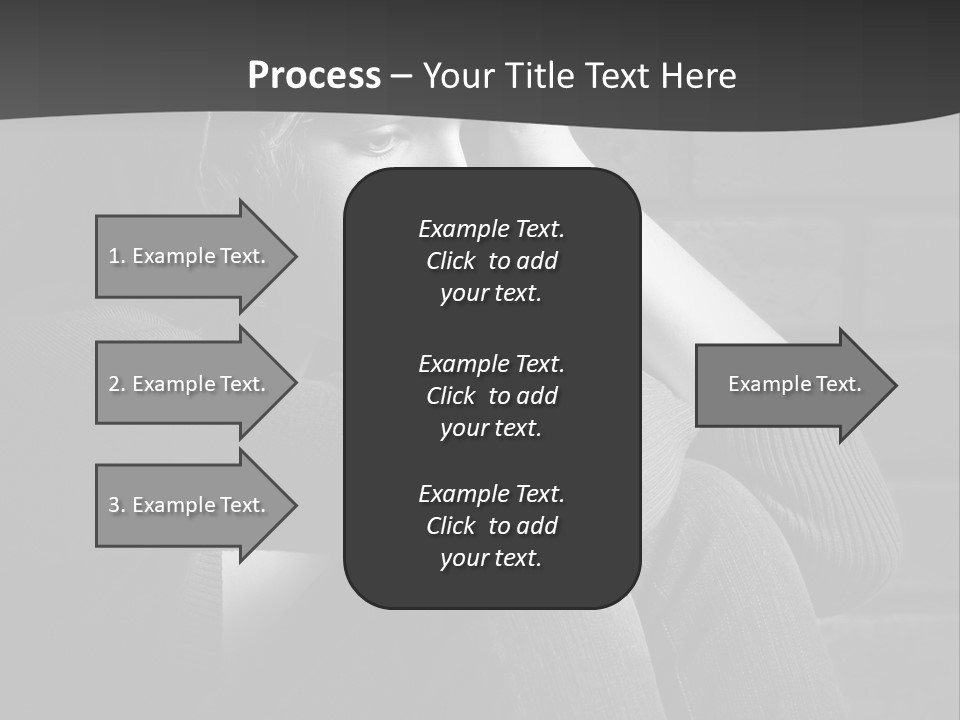 A Woman Sitting In Front Of A Brick Wall With Her Hands On Her Head PowerPoint Template