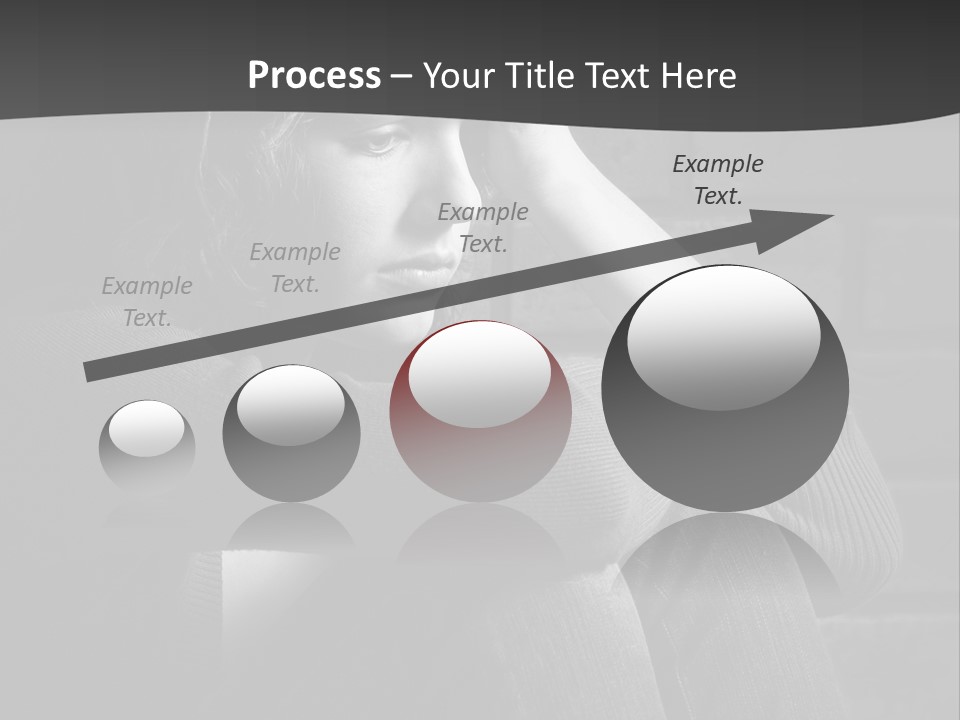 A Woman Sitting In Front Of A Brick Wall With Her Hands On Her Head PowerPoint Template