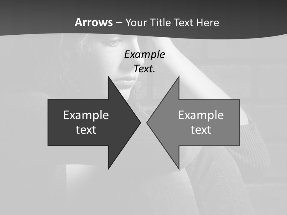 A Woman Sitting In Front Of A Brick Wall With Her Hands On Her Head PowerPoint Template