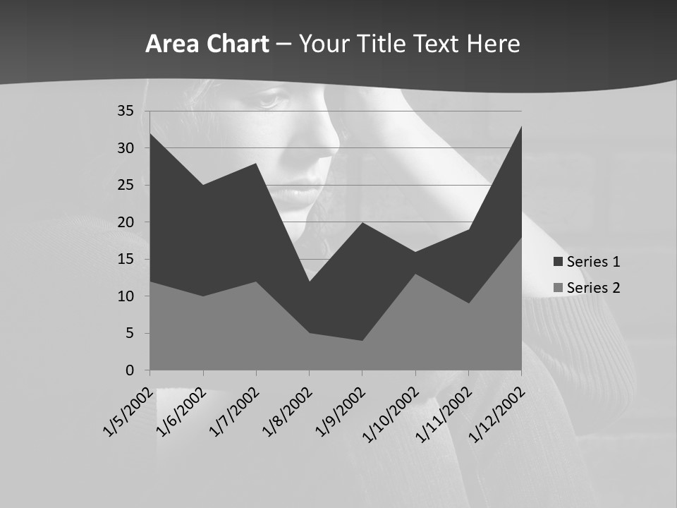 A Woman Sitting In Front Of A Brick Wall With Her Hands On Her Head PowerPoint Template