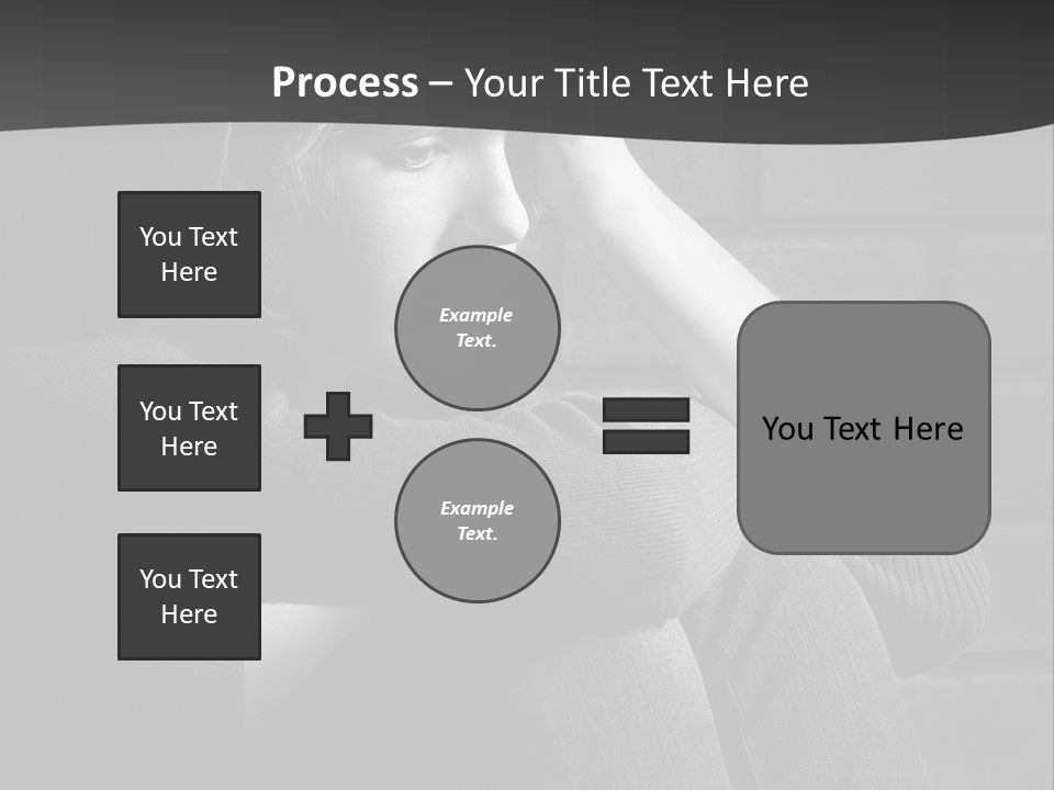 A Woman Sitting In Front Of A Brick Wall With Her Hands On Her Head PowerPoint Template