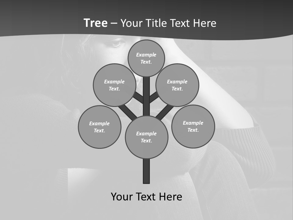 A Woman Sitting In Front Of A Brick Wall With Her Hands On Her Head PowerPoint Template