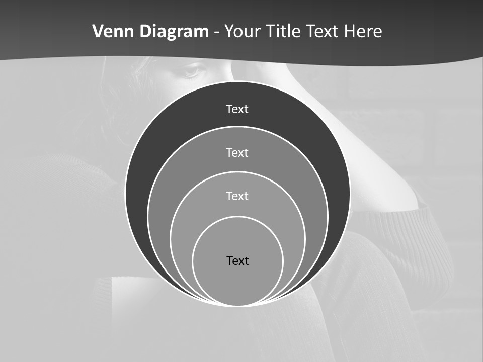 A Woman Sitting In Front Of A Brick Wall With Her Hands On Her Head PowerPoint Template