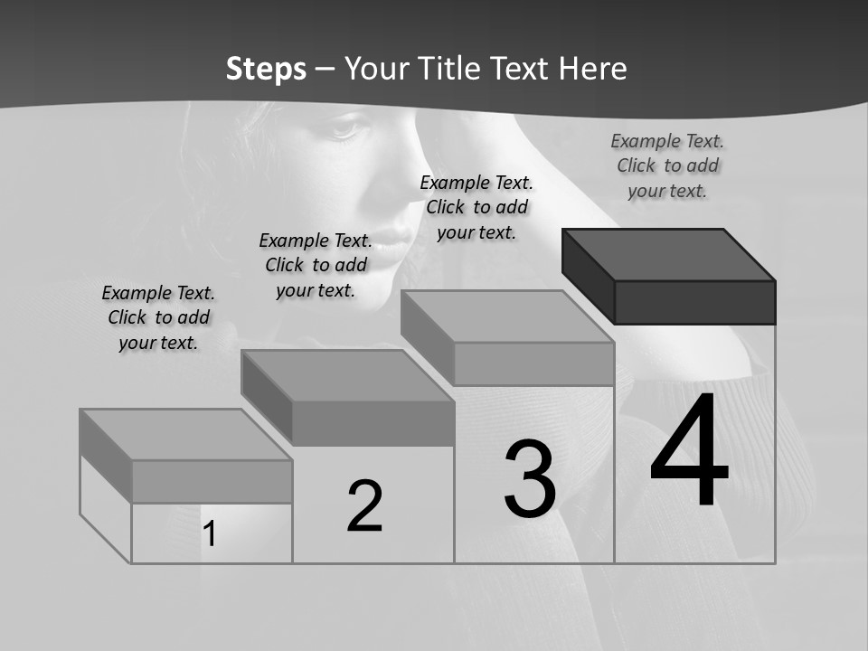 A Woman Sitting In Front Of A Brick Wall With Her Hands On Her Head PowerPoint Template