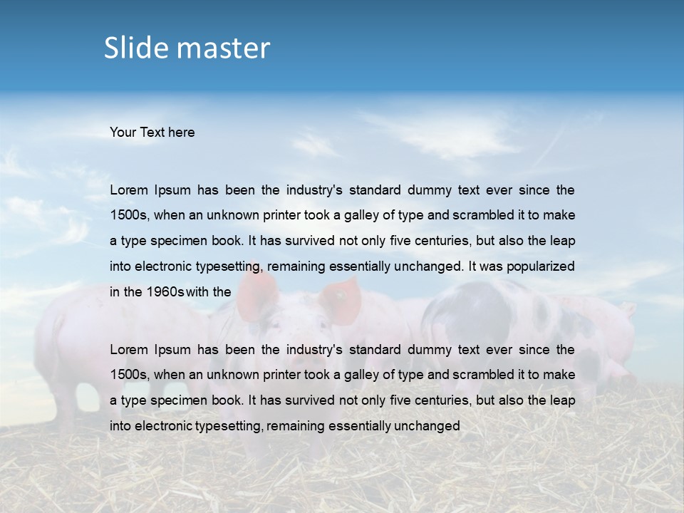 Breed Pink Farm PowerPoint Template