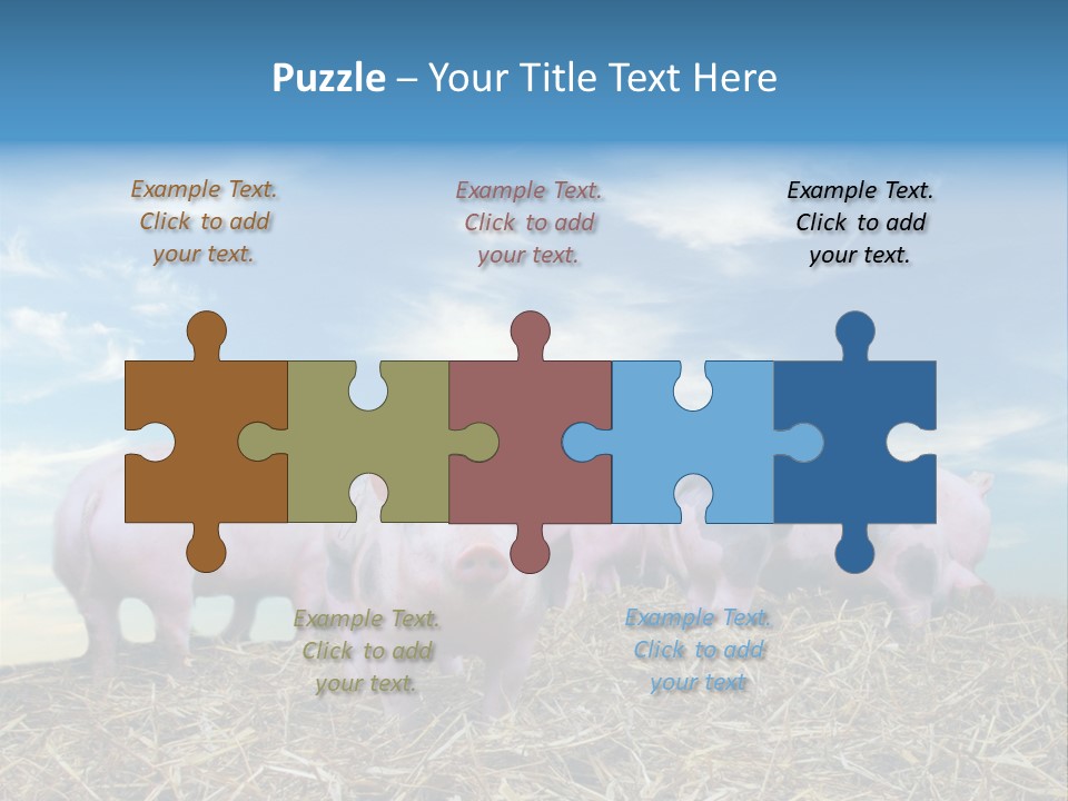 Breed Pink Farm PowerPoint Template