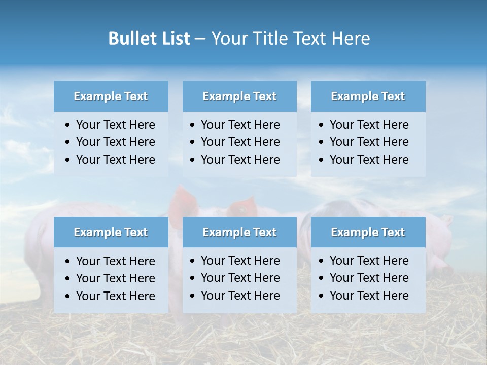 Breed Pink Farm PowerPoint Template