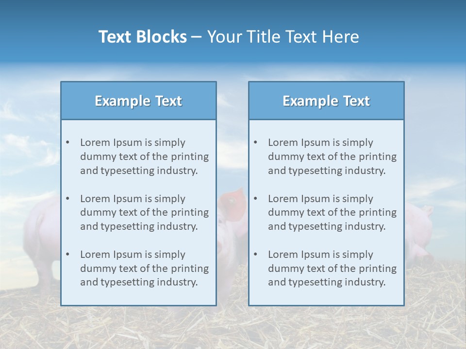 Breed Pink Farm PowerPoint Template