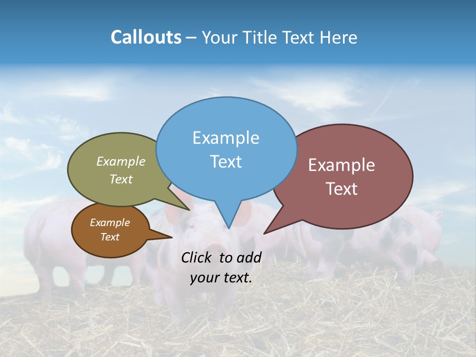 Breed Pink Farm PowerPoint Template