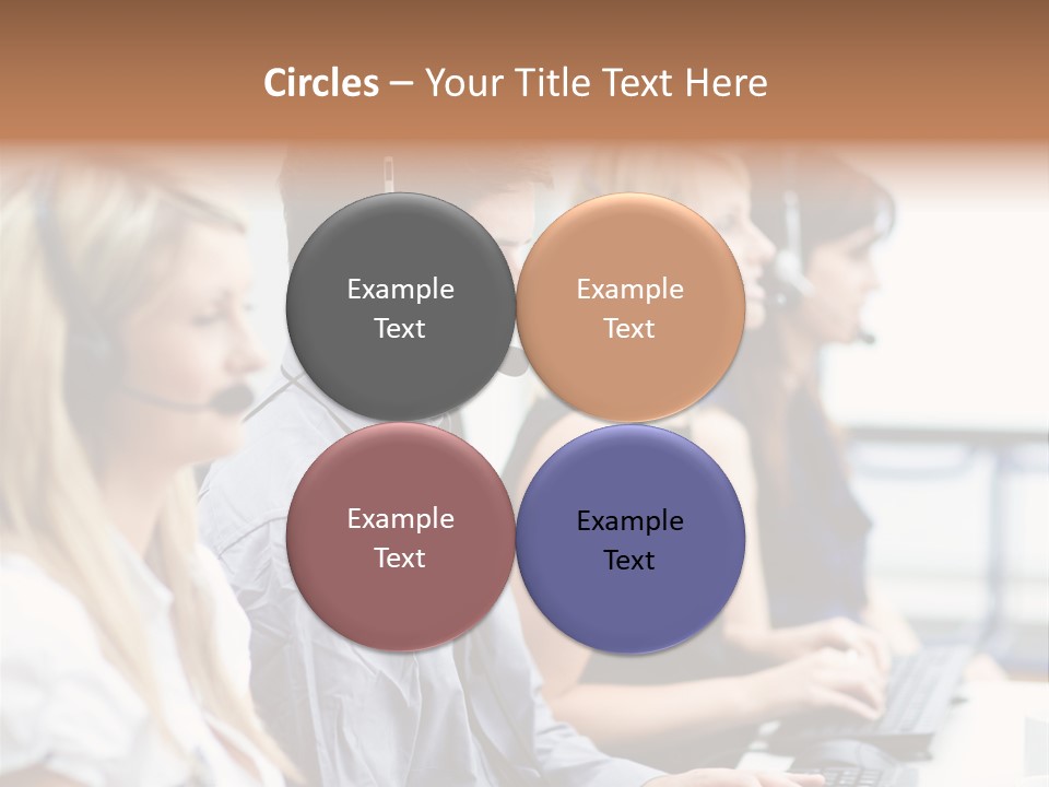 Service Attractive Woman PowerPoint Template