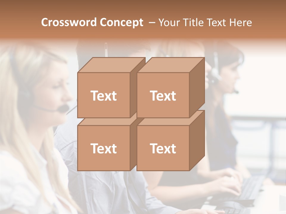 Service Attractive Woman PowerPoint Template