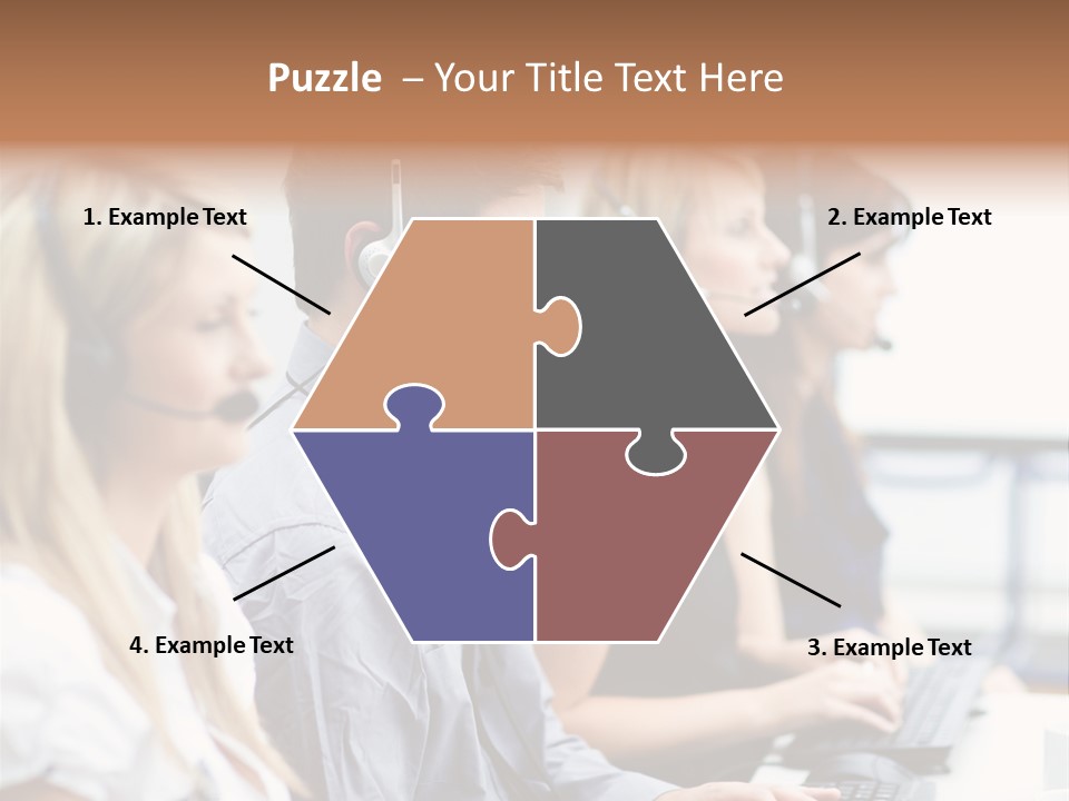 Service Attractive Woman PowerPoint Template