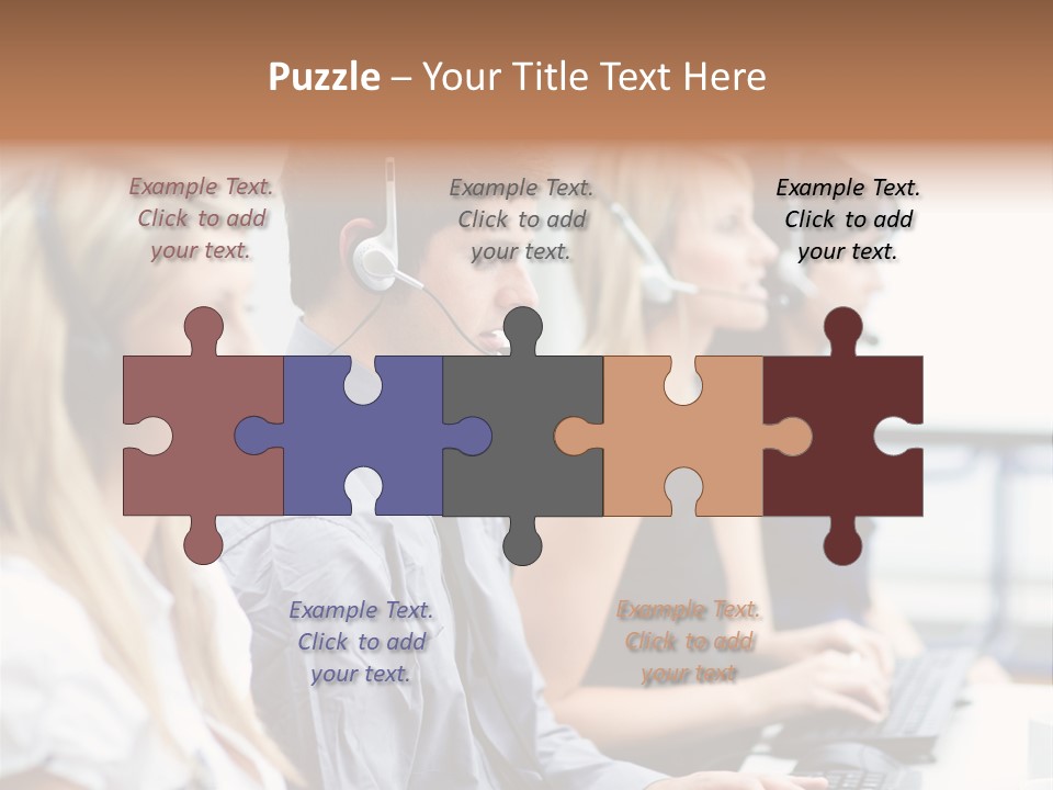 Service Attractive Woman PowerPoint Template