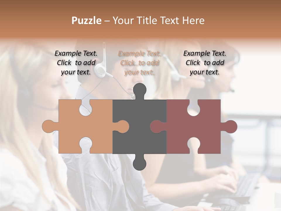 Service Attractive Woman PowerPoint Template