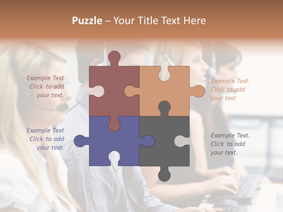 Service Attractive Woman PowerPoint Template