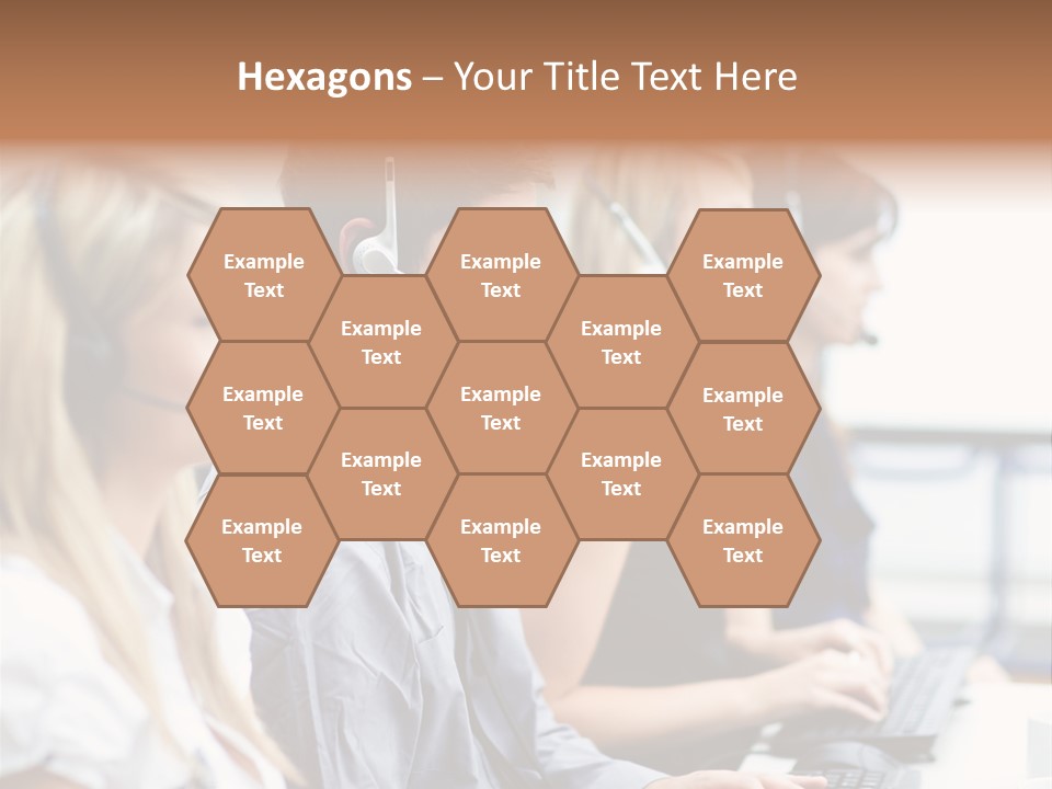 Service Attractive Woman PowerPoint Template