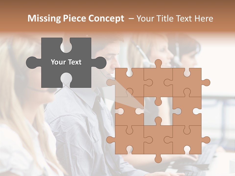 Service Attractive Woman PowerPoint Template