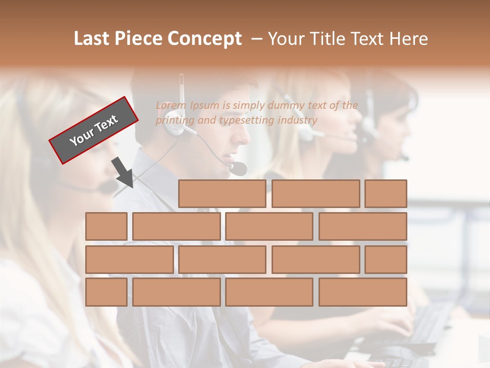 Service Attractive Woman PowerPoint Template