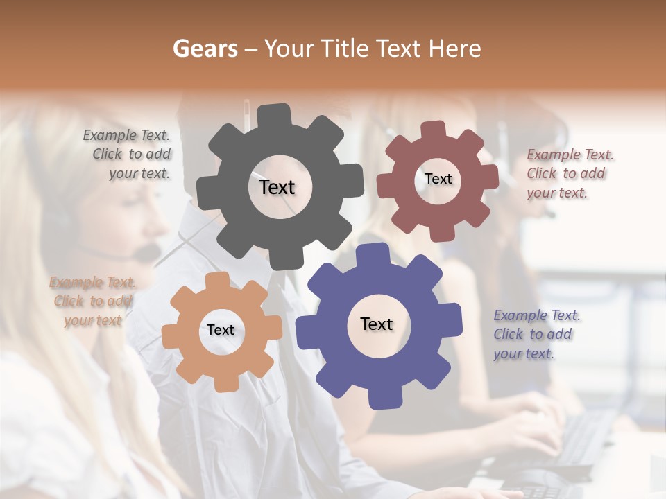 Service Attractive Woman PowerPoint Template