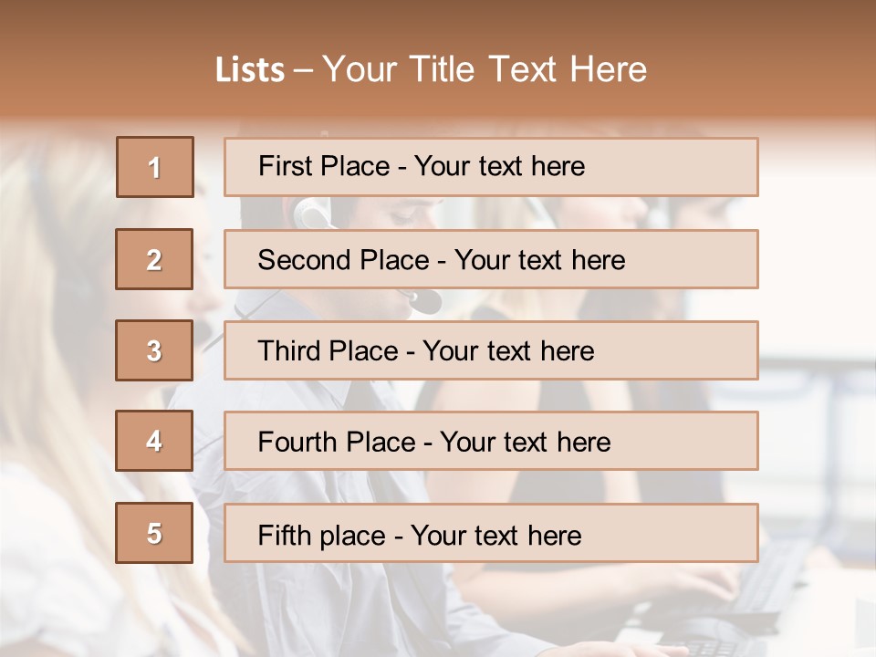 Service Attractive Woman PowerPoint Template