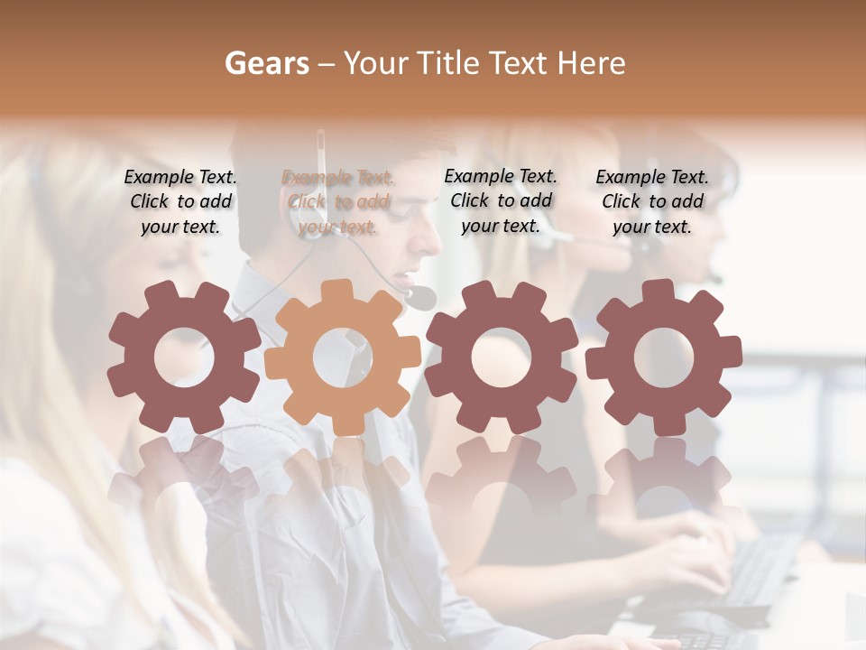 Service Attractive Woman PowerPoint Template