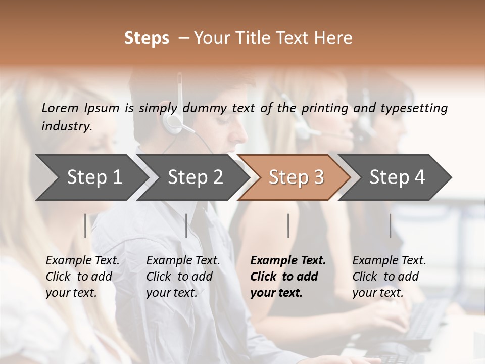 Service Attractive Woman PowerPoint Template