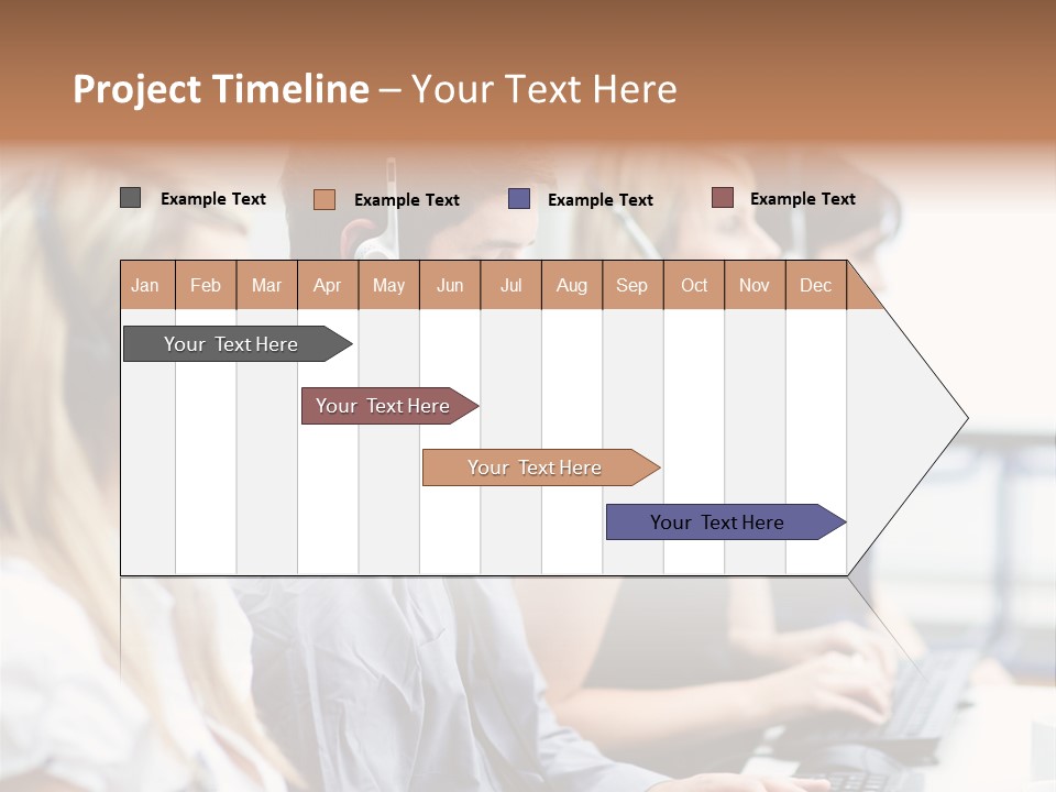 Service Attractive Woman PowerPoint Template