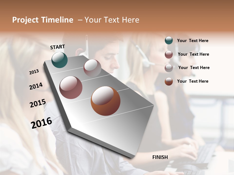 Service Attractive Woman PowerPoint Template
