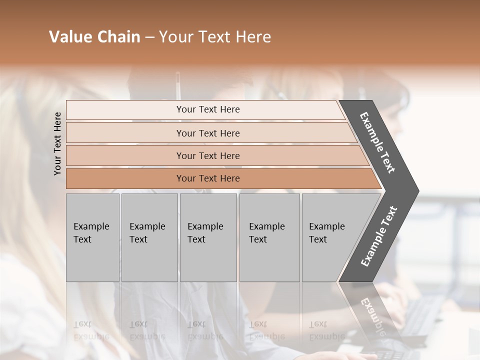 Service Attractive Woman PowerPoint Template