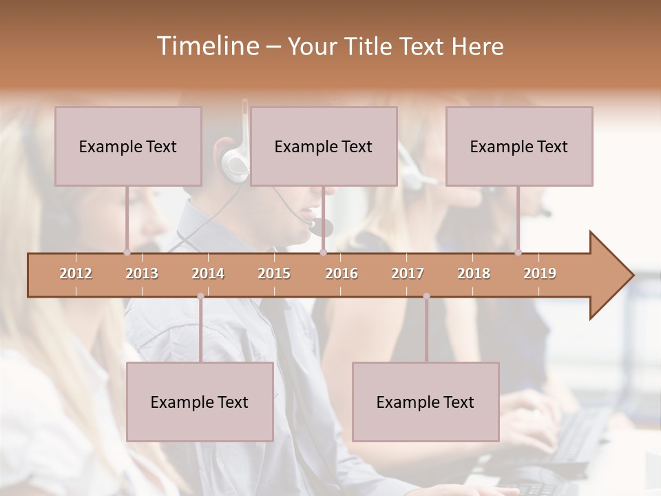 Service Attractive Woman PowerPoint Template
