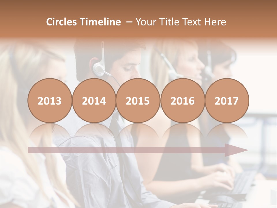 Service Attractive Woman PowerPoint Template