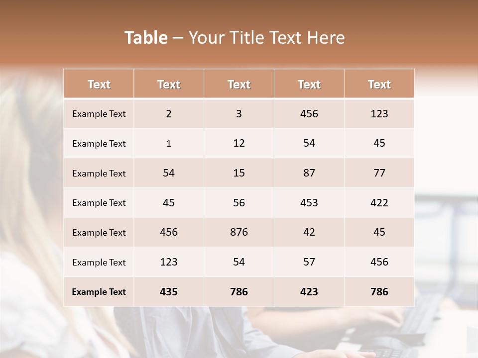 Service Attractive Woman PowerPoint Template