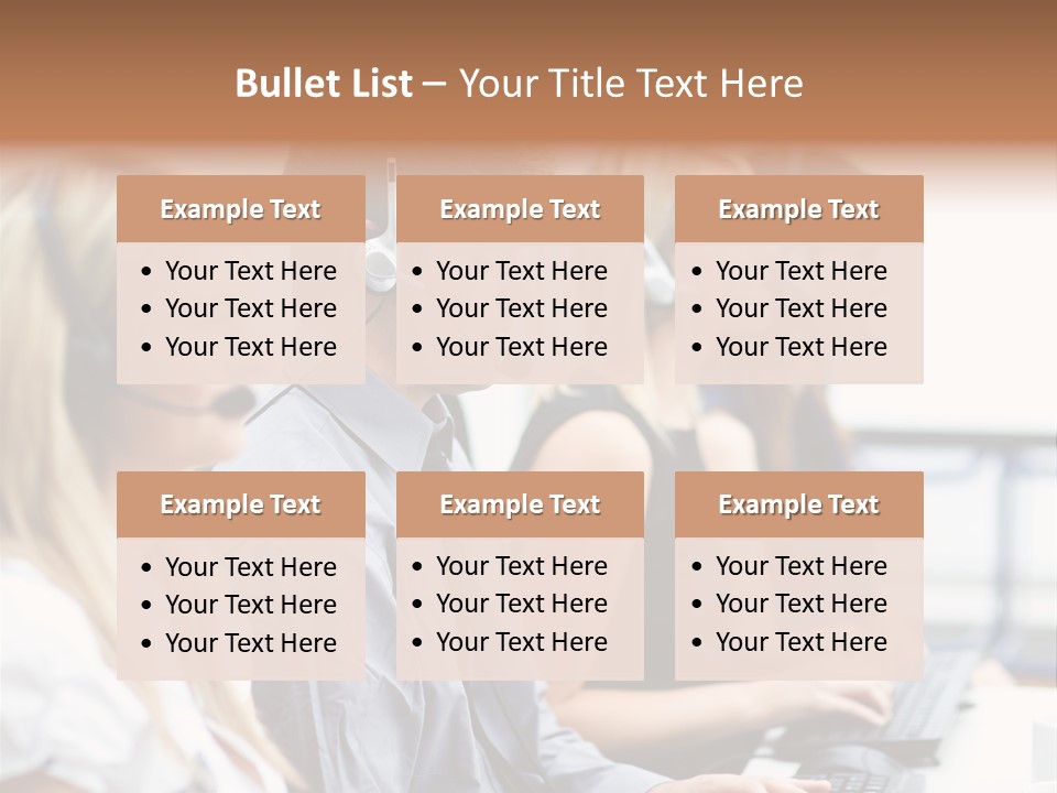 Service Attractive Woman PowerPoint Template