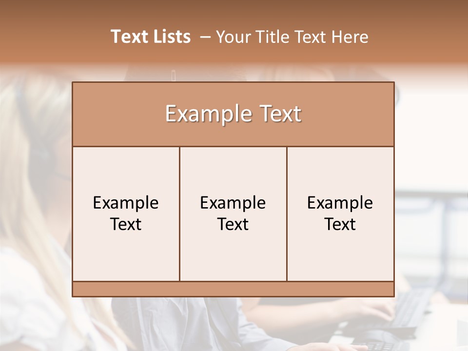 Service Attractive Woman PowerPoint Template