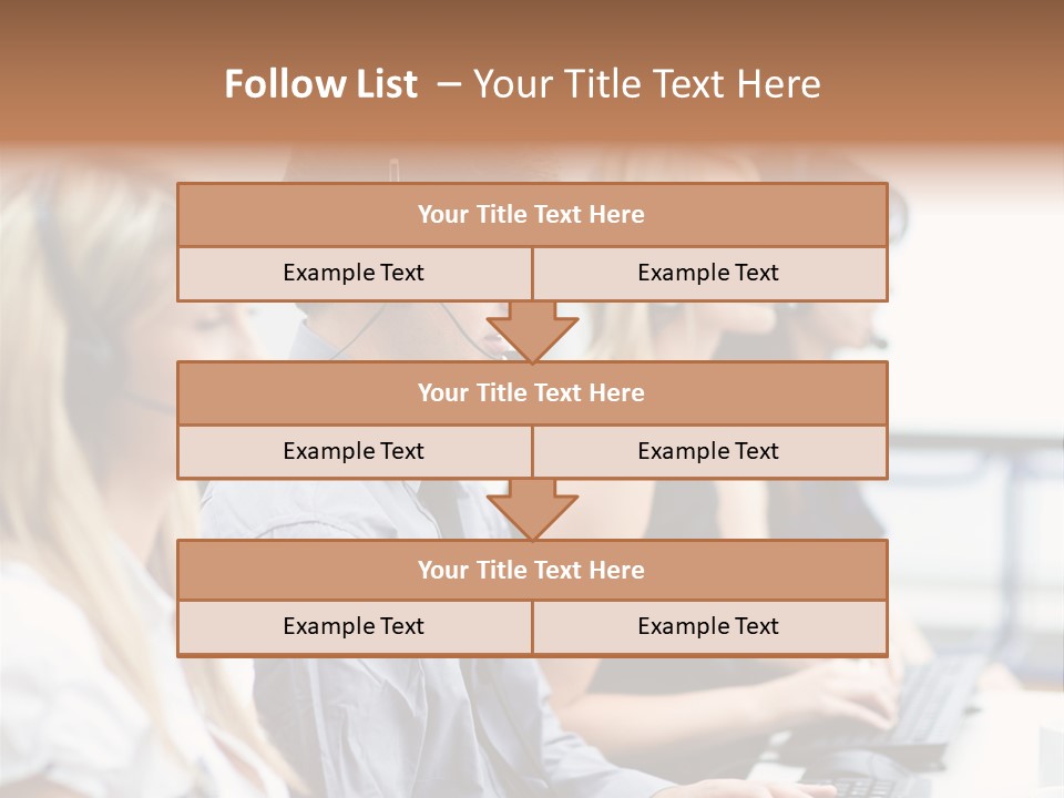 Service Attractive Woman PowerPoint Template