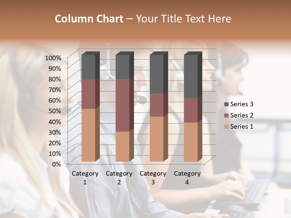 Service Attractive Woman PowerPoint Template