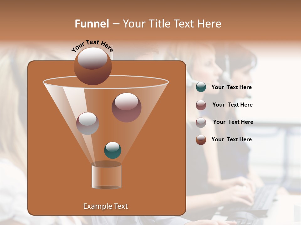 Service Attractive Woman PowerPoint Template