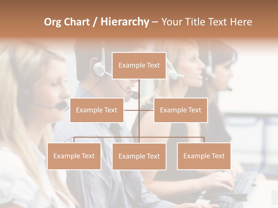 Service Attractive Woman PowerPoint Template