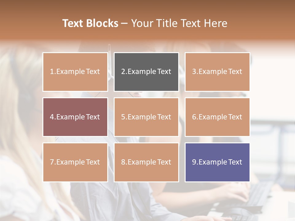 Service Attractive Woman PowerPoint Template