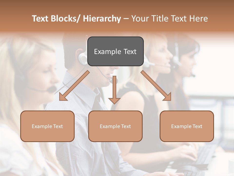 Service Attractive Woman PowerPoint Template