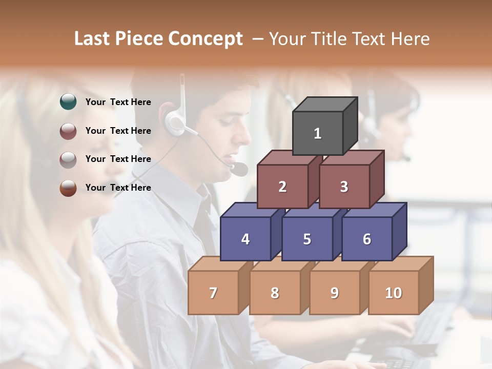 Service Attractive Woman PowerPoint Template