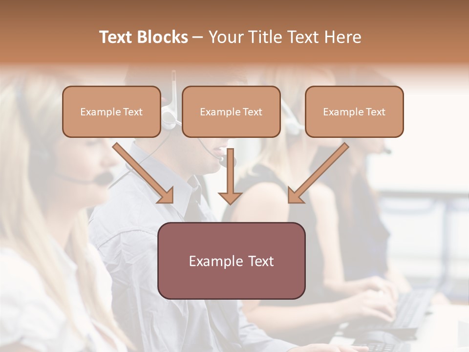 Service Attractive Woman PowerPoint Template