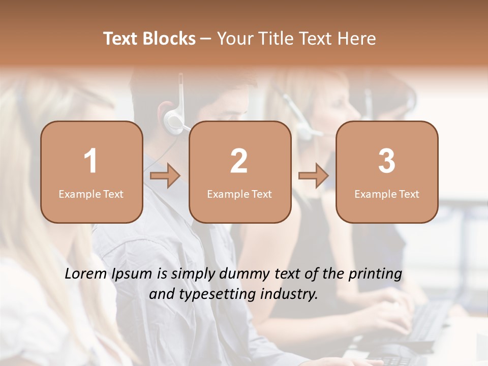 Service Attractive Woman PowerPoint Template